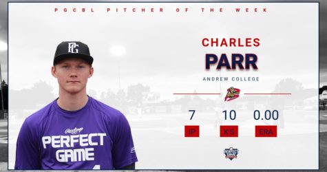 Charles Parr Named PGCBL Pitcher of the Week