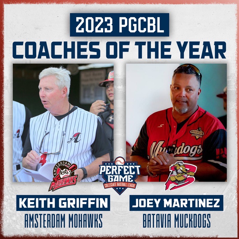 Amsterdam’s Griffin, Batavia’s Martinez Named 2023 PGCBL Coaches of the Year